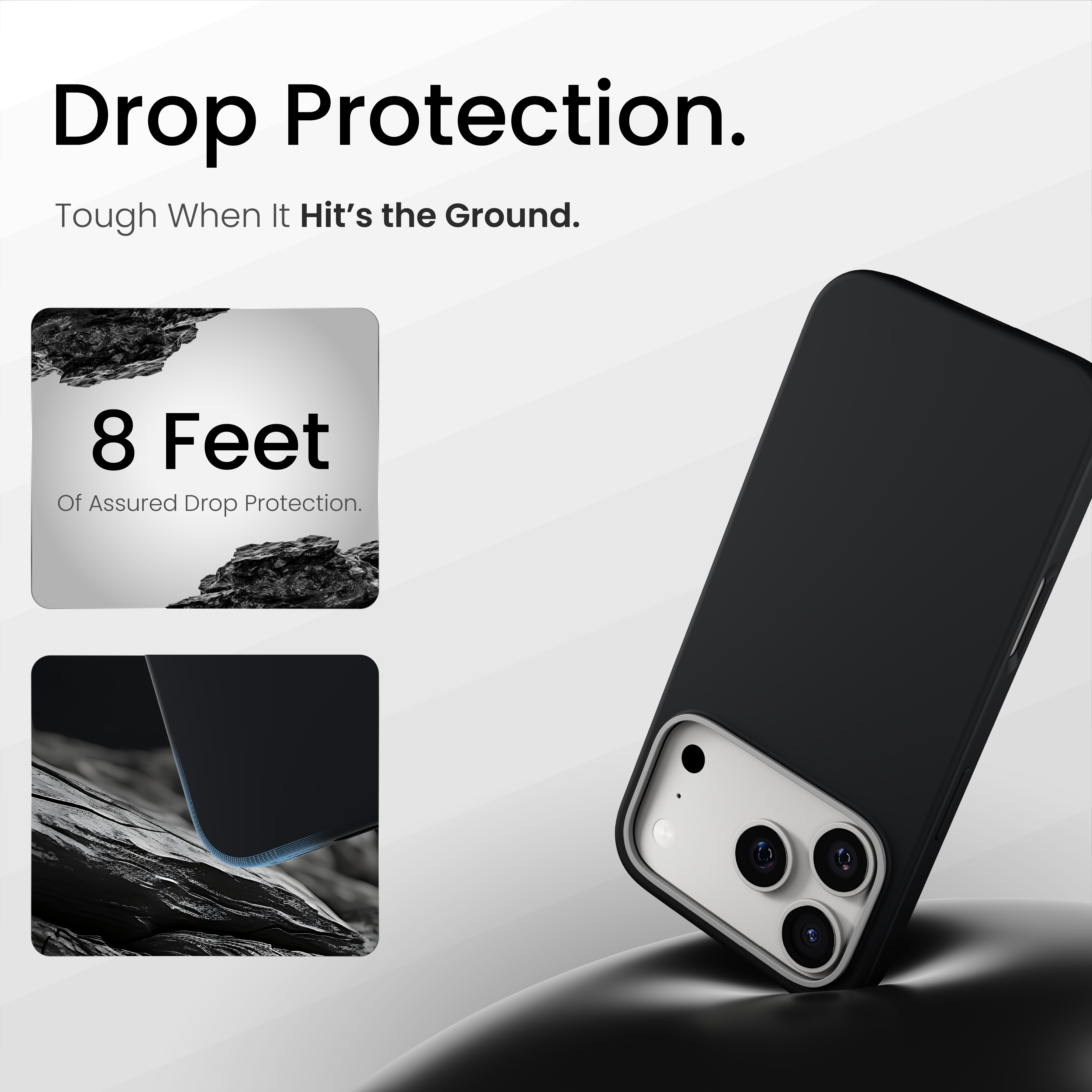 Silicone Snap Fit Case Cover For iPhone 17 Pro Max