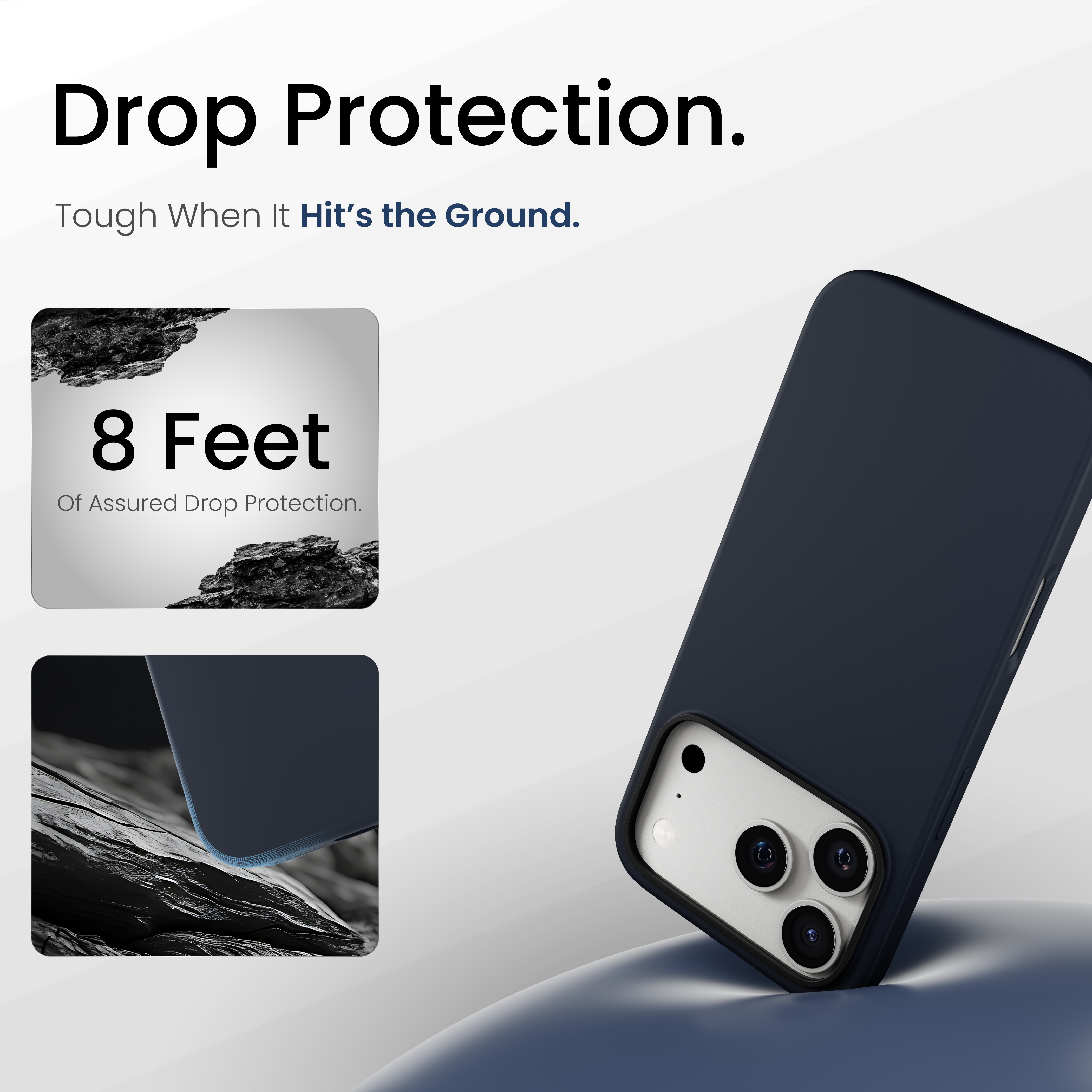 Silicone Snap Fit Case Cover For iPhone 17 Pro Max