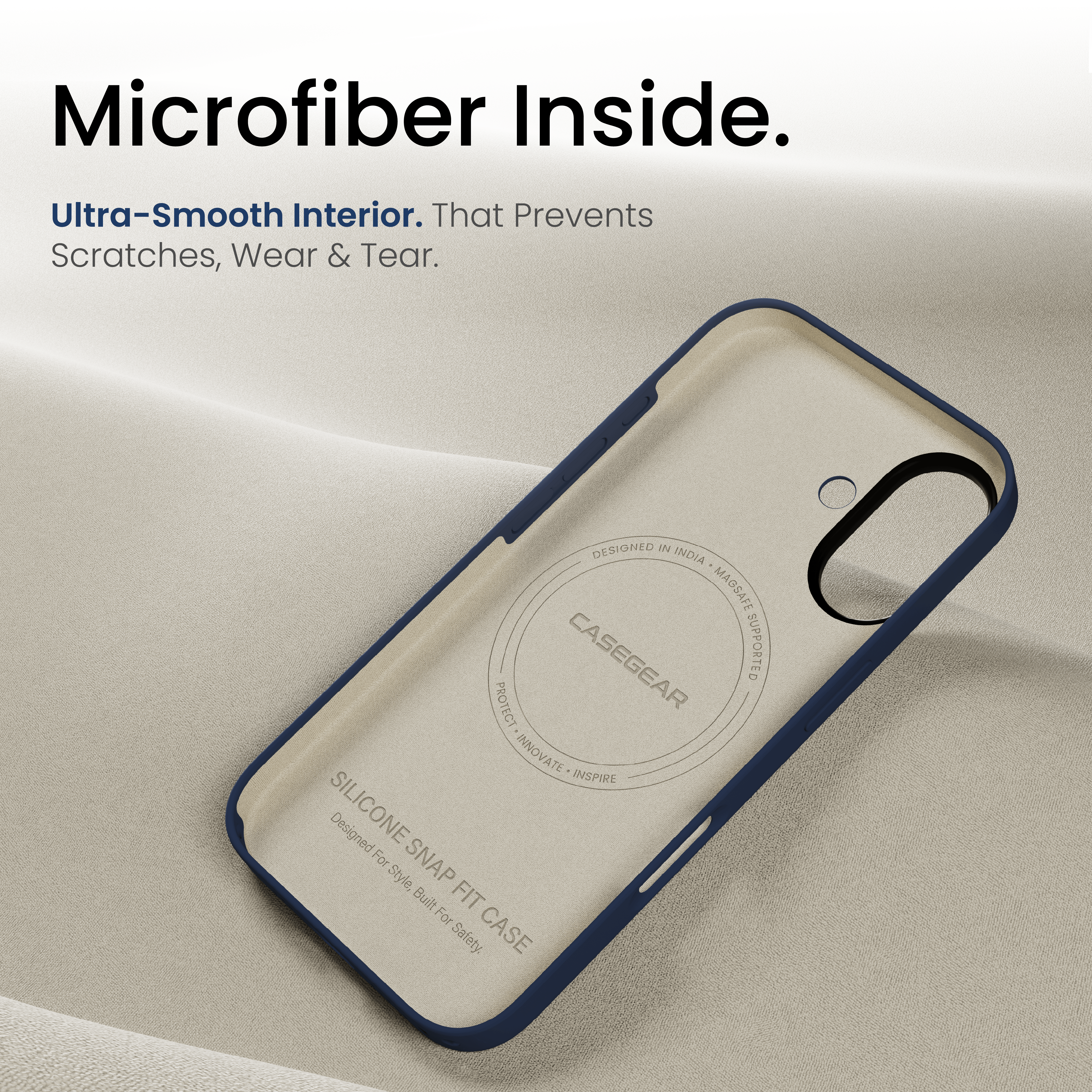 Silicone Snap Fit Case Cover For iPhone 17