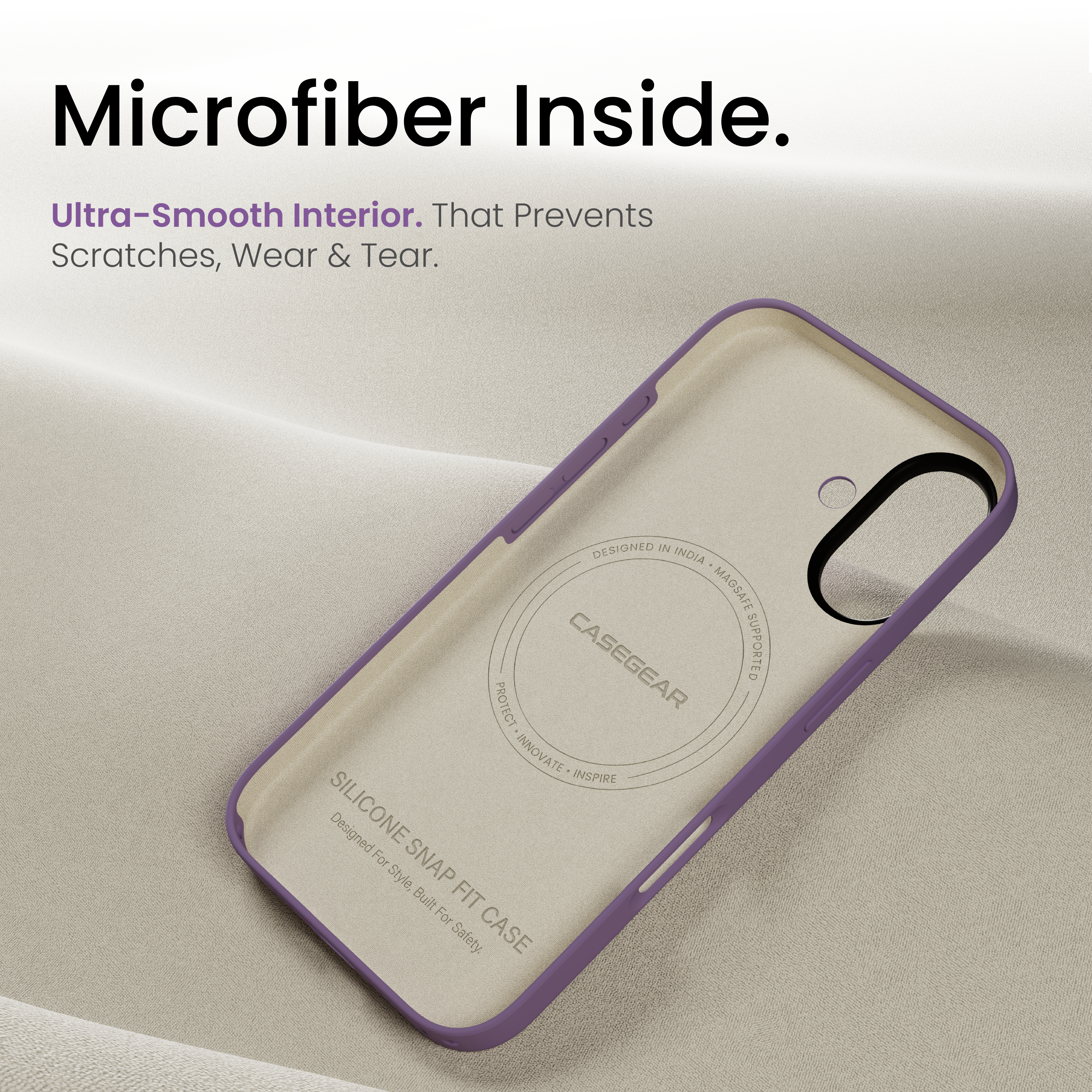 Silicone Snap Fit Case Cover For iPhone 17