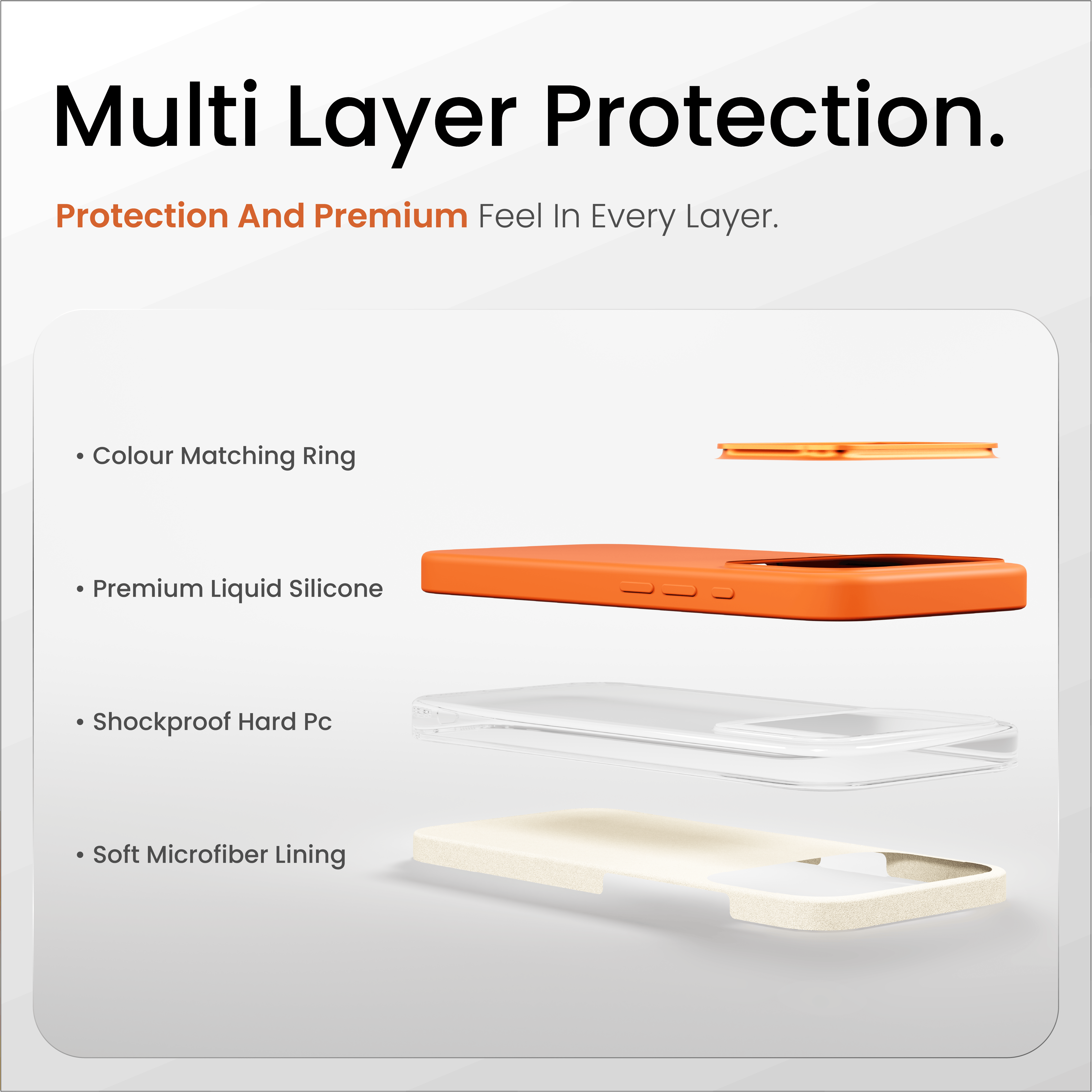 Silicone Snap Fit Case Cover For iPhone 17 Pro Max