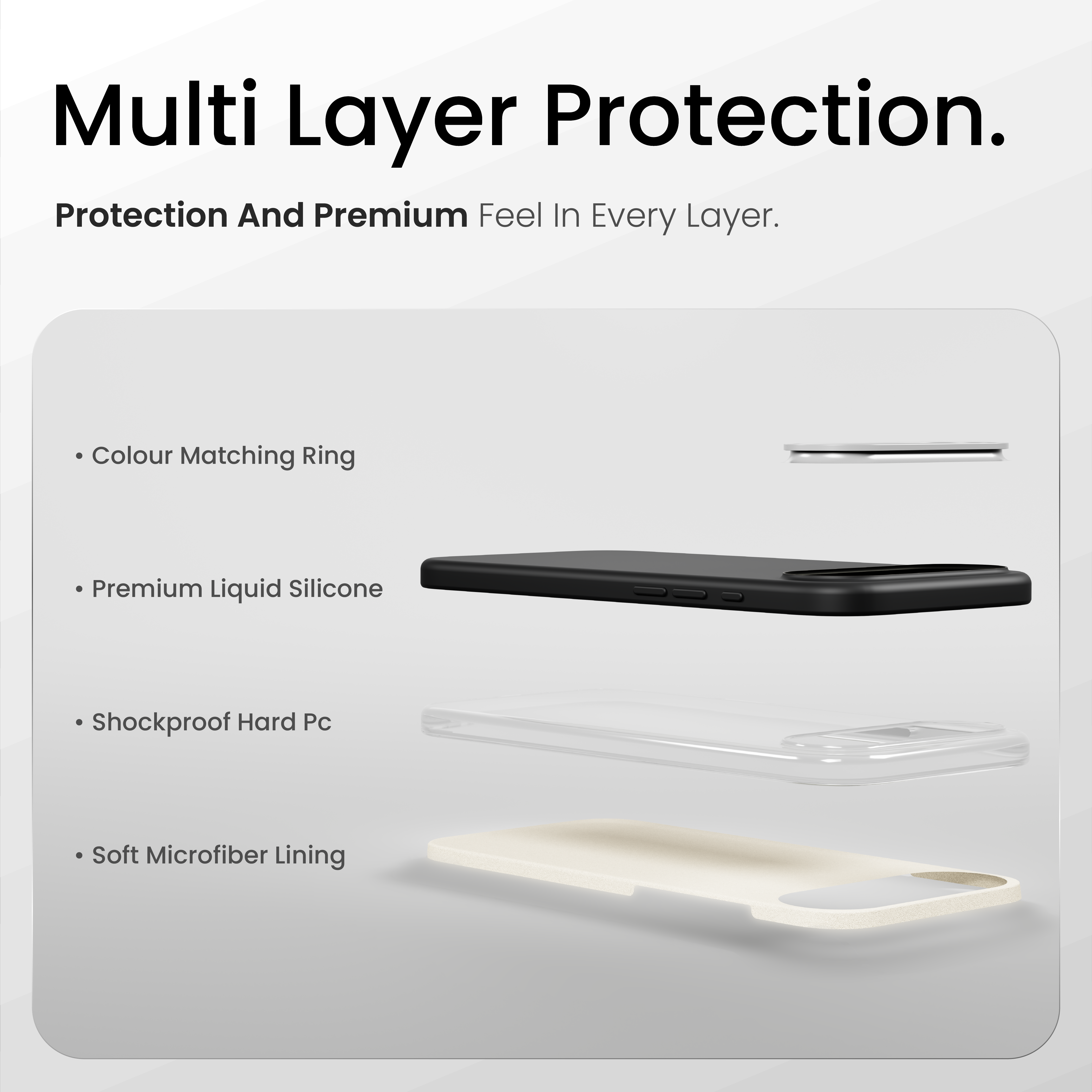 Silicone Snap Fit Case Cover For iPhone Air