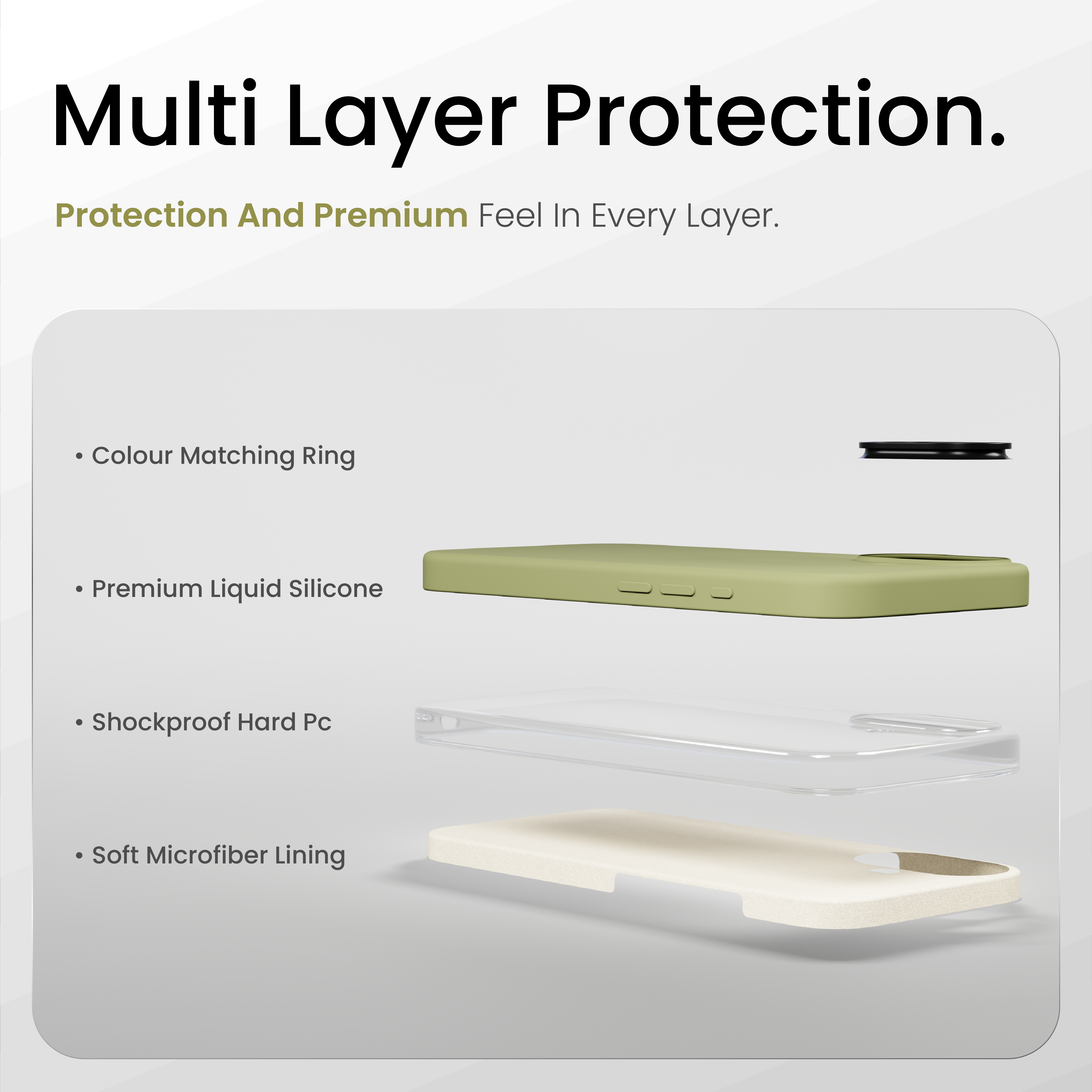 Silicone Snap Fit Case Cover For iPhone 17