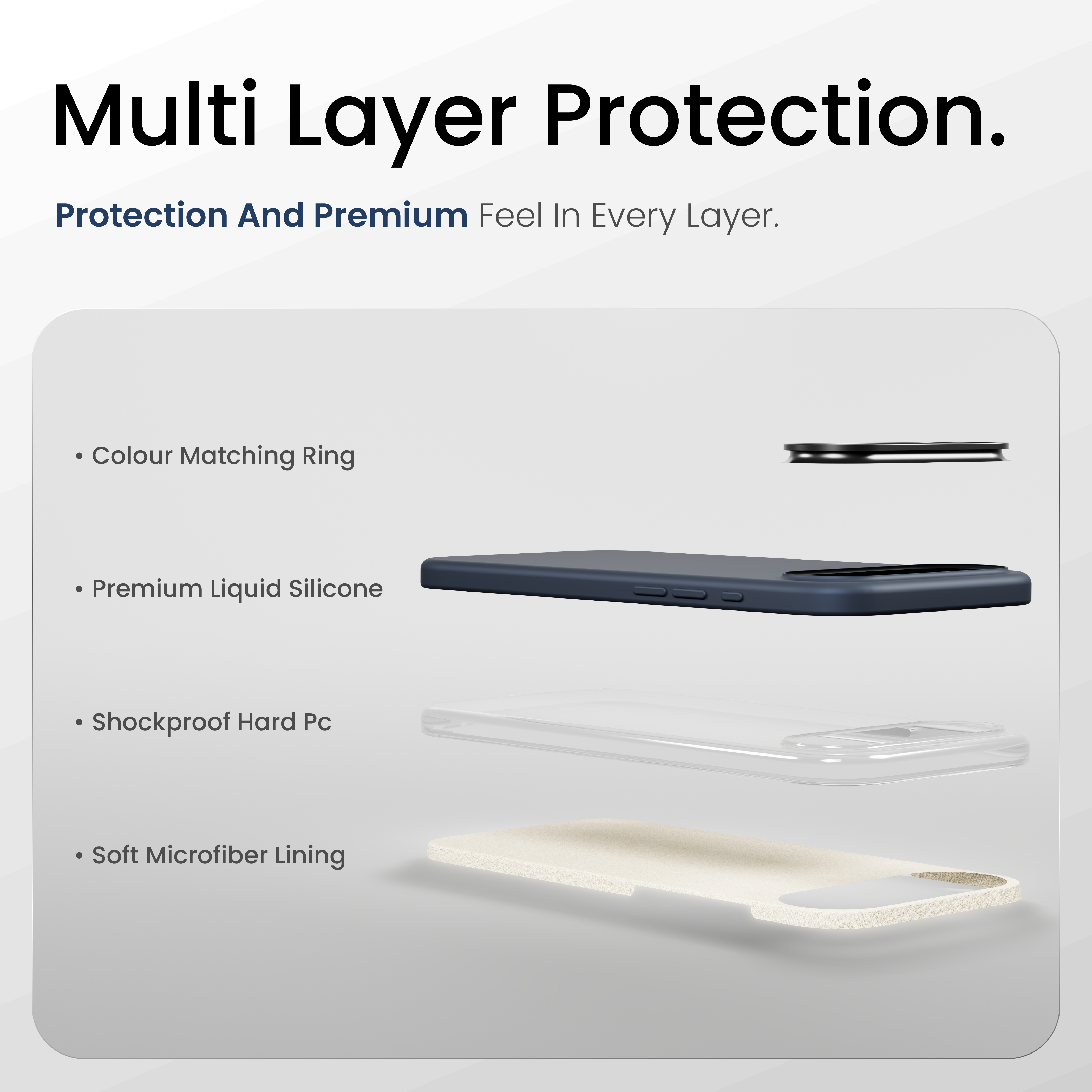 Silicone Snap Fit Case Cover For iPhone Air