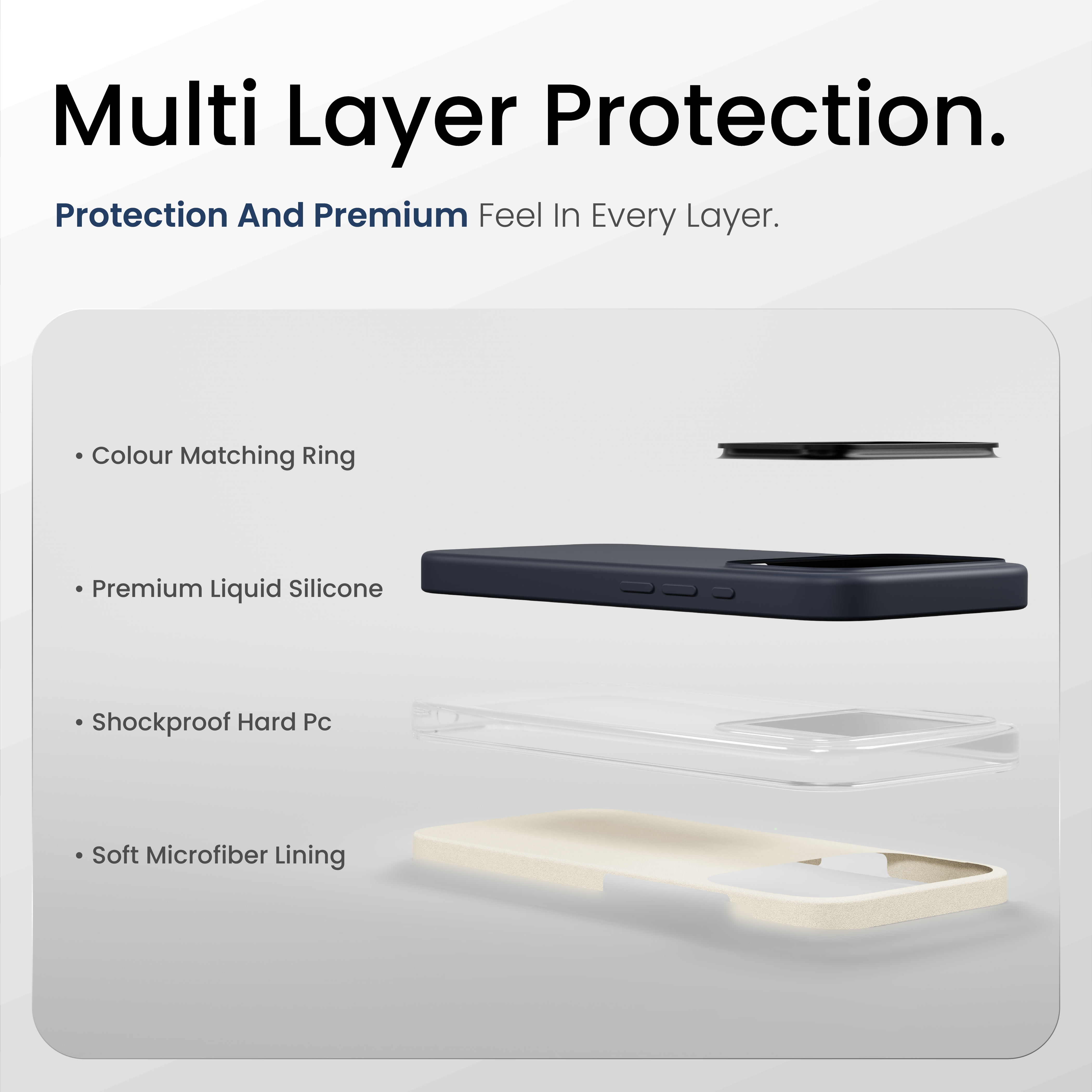 Silicone Snap Fit Case Cover For iPhone 17 Pro Max