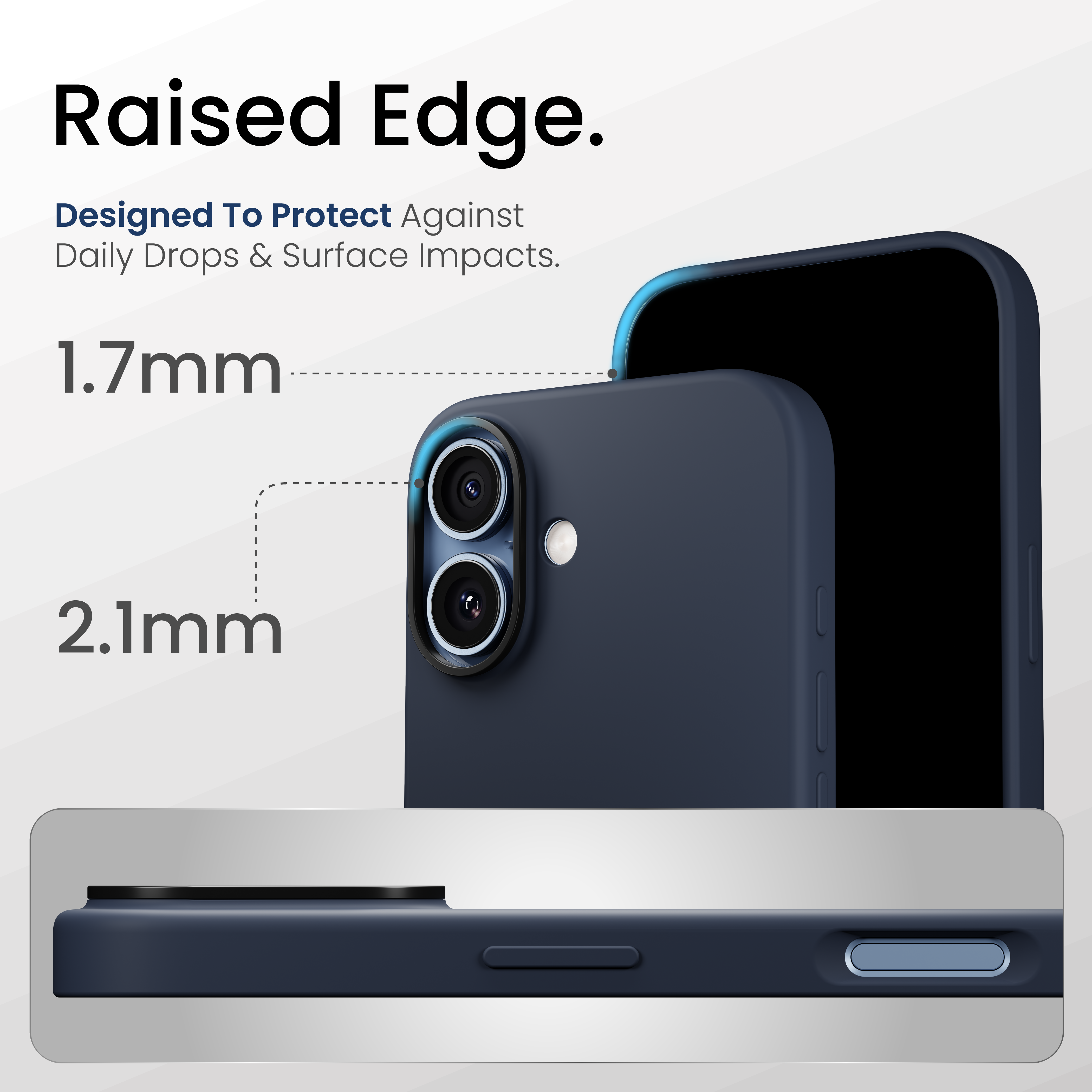 Silicone Snap Fit Case Cover For iPhone 17