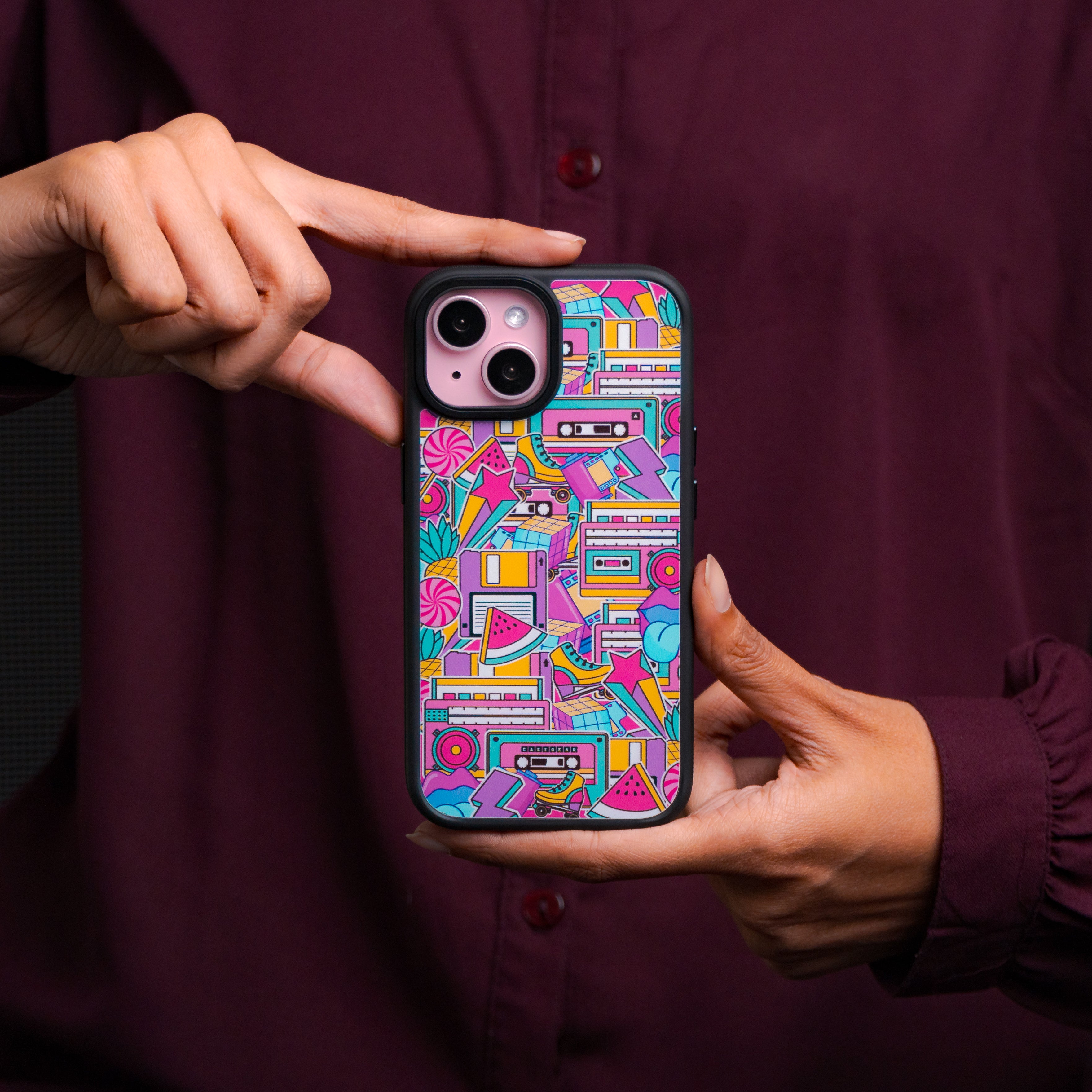 Retro Revival Case For iPhone 15