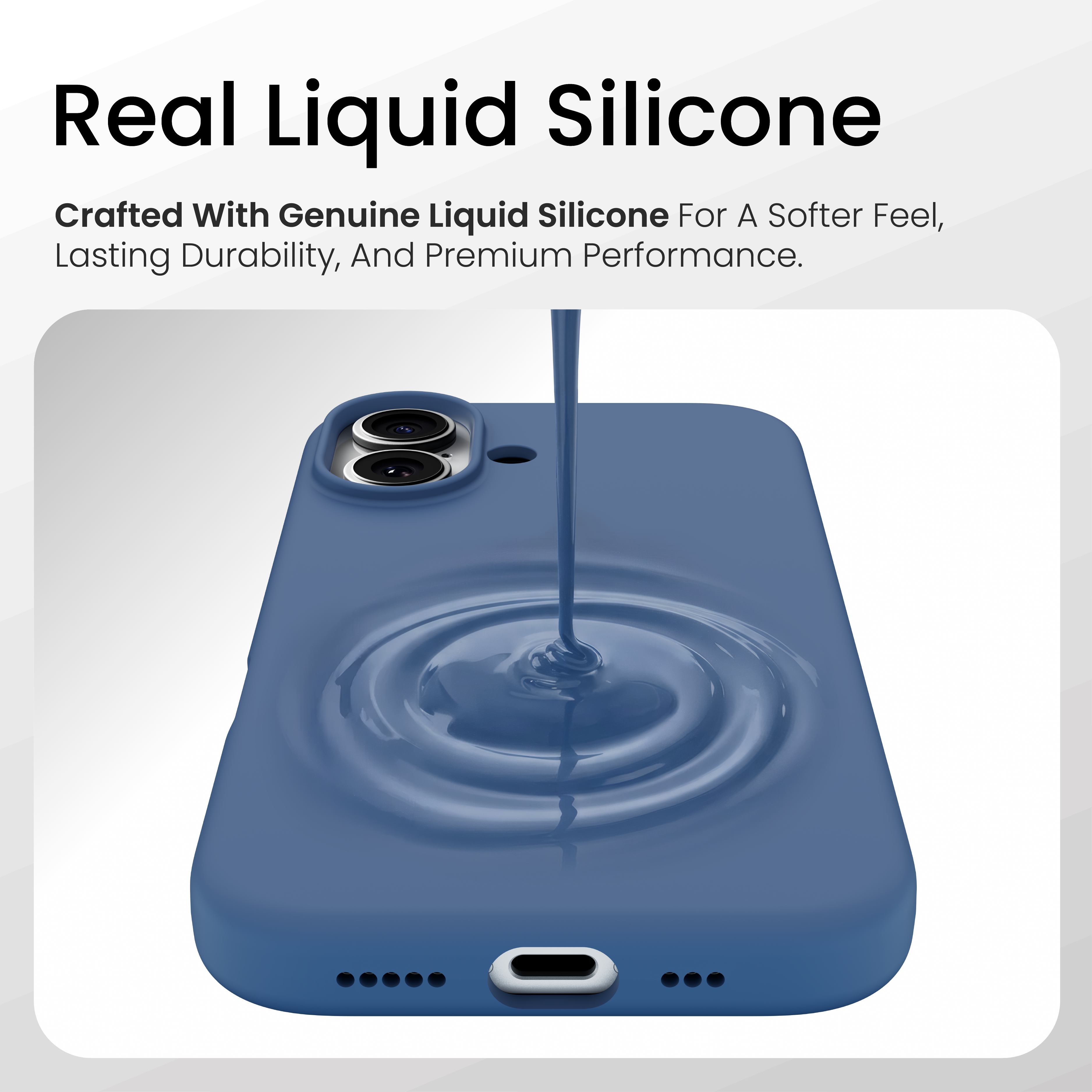 Silicone Snap Fit Case Cover For iPhone 17