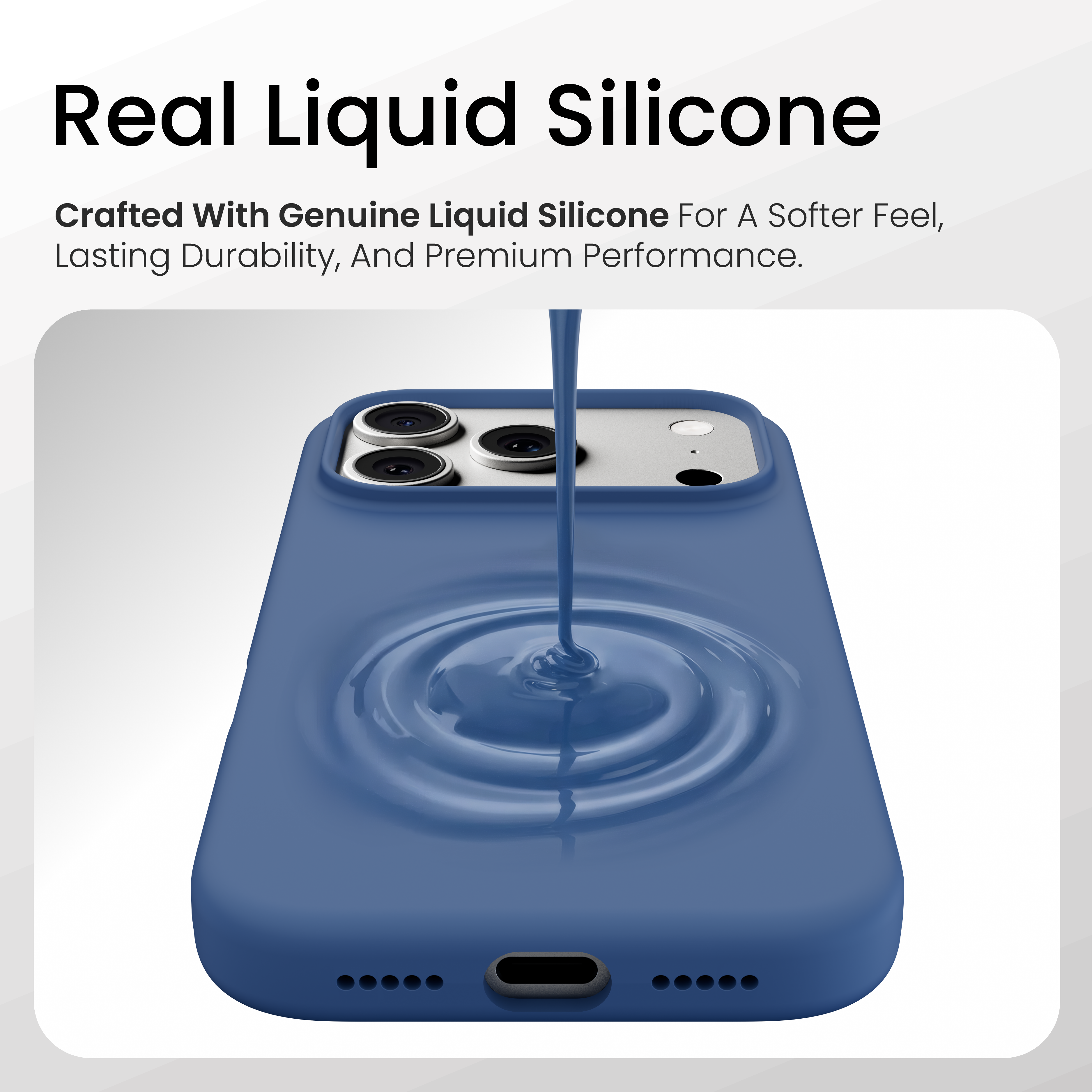 Silicone Snap Fit Case Cover For iPhone 17 Pro Max