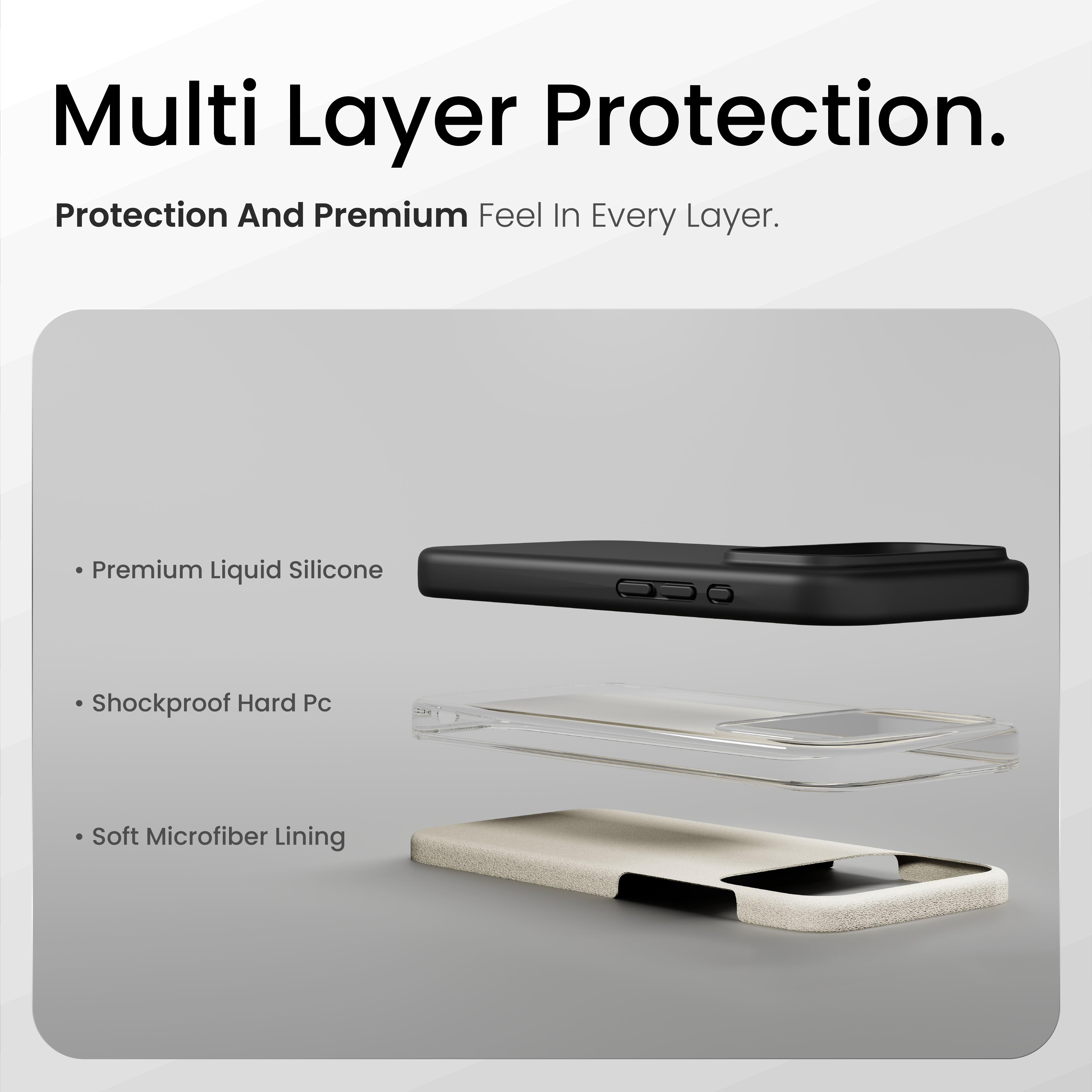 Silicone Snap Fit Case Cover For iPhone 17 Pro Max