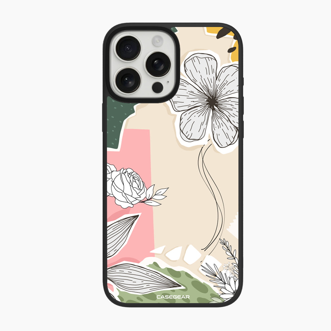 Paper Flower Case For iPhone 15 Pro
