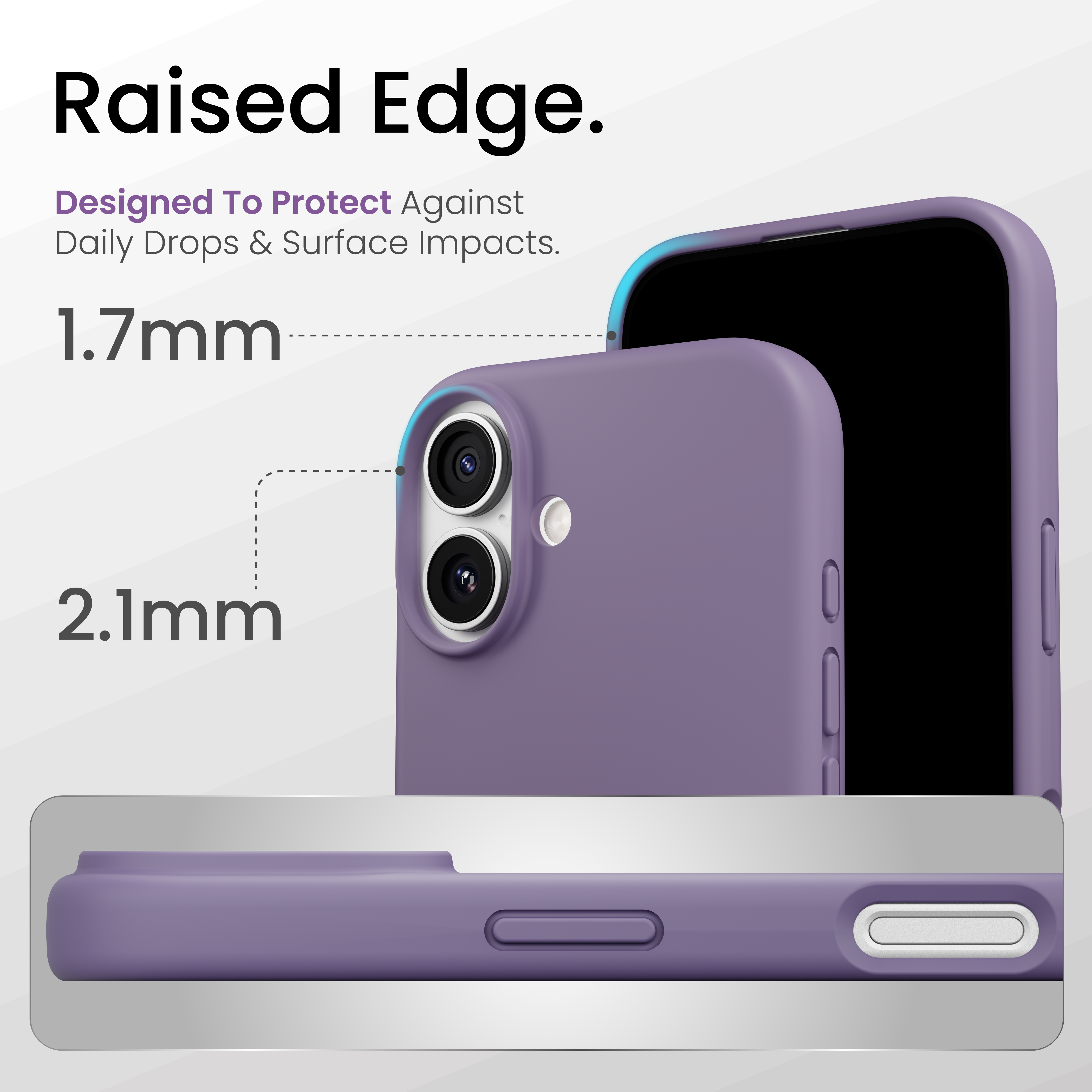Silicone Snap Fit Case Cover For iPhone 17