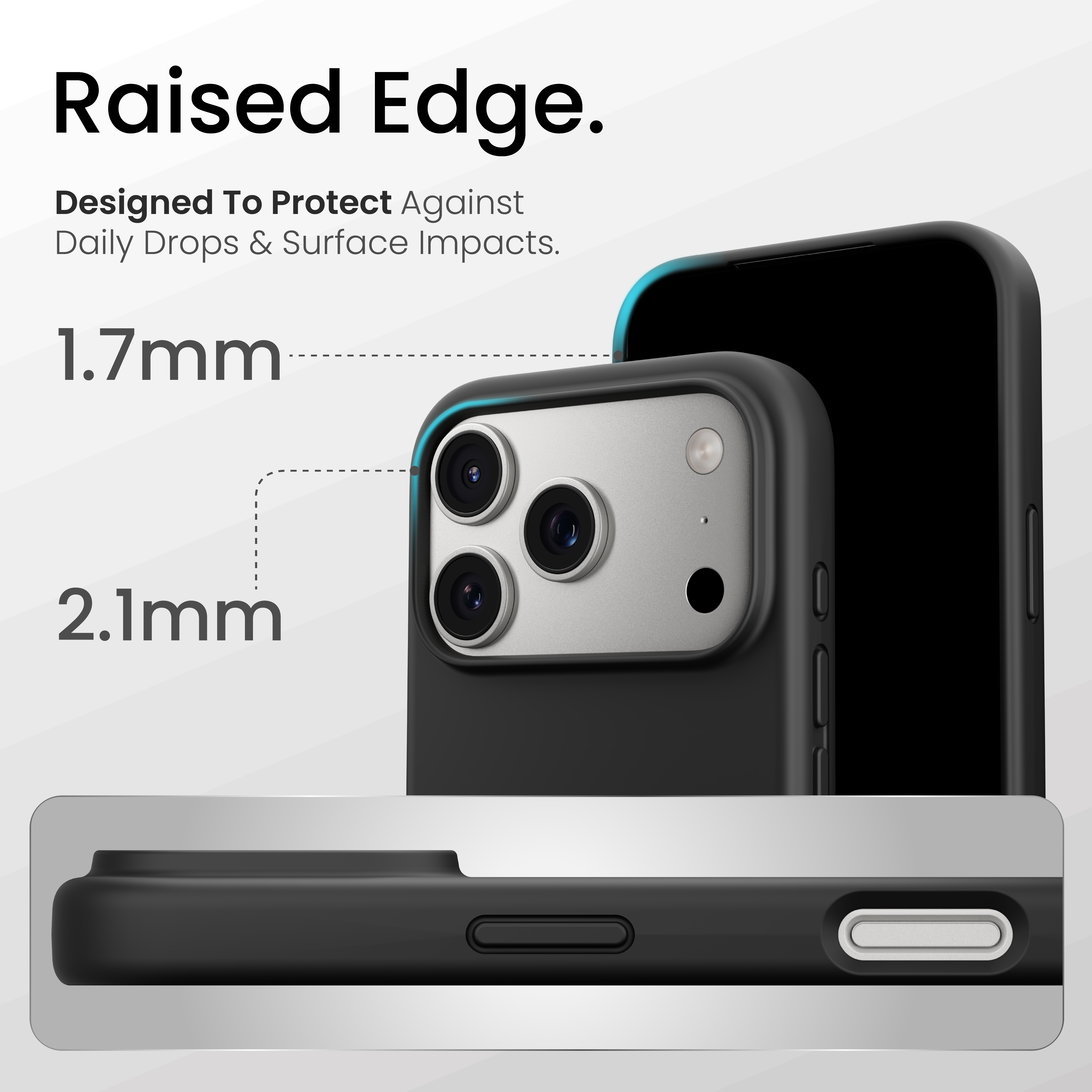 Silicone Snap Fit Case Cover For iPhone 17 Pro Max