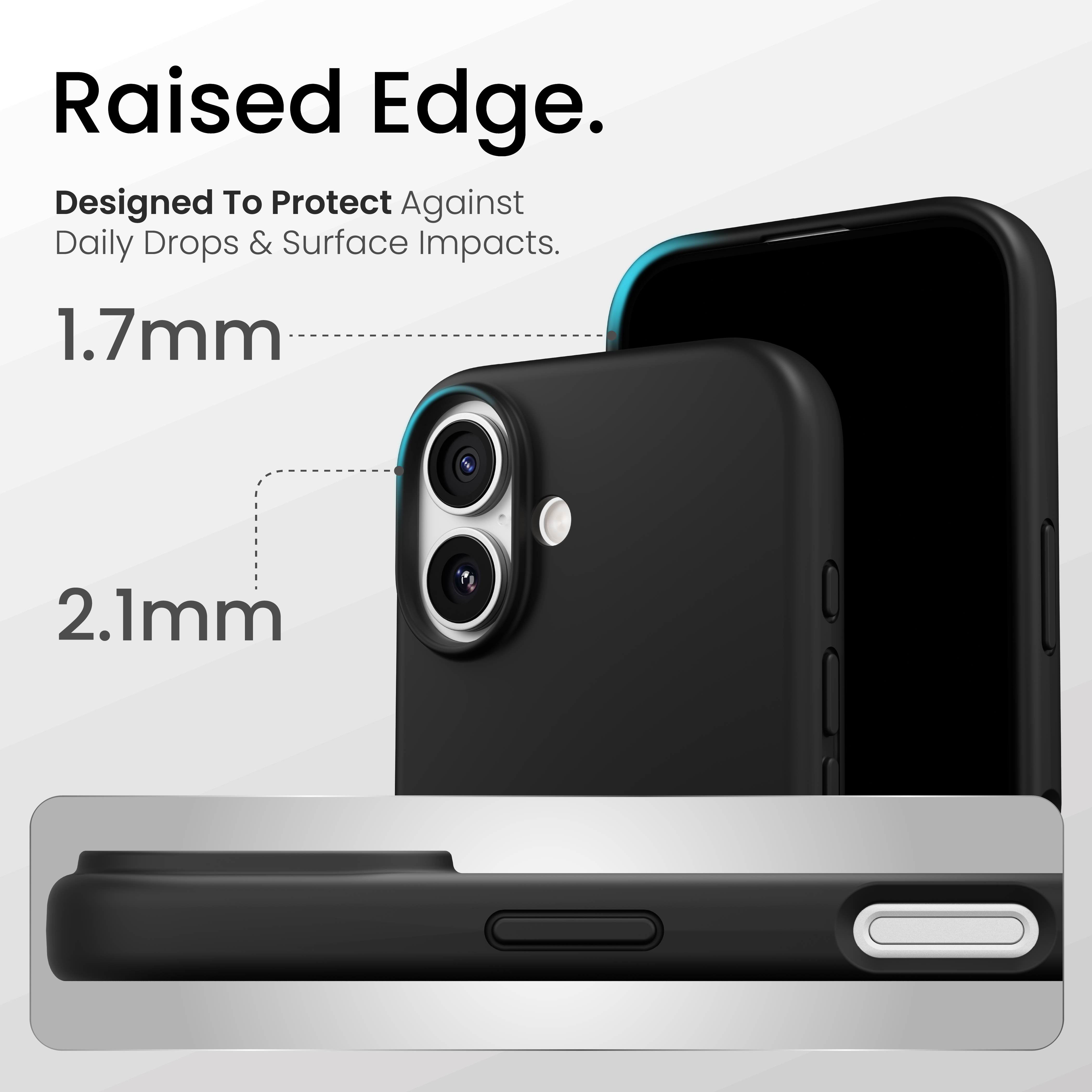 Silicone Snap Fit Case Cover For iPhone 17